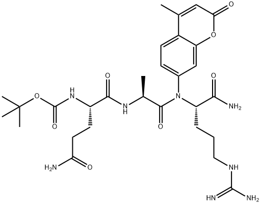 BOC-GLN-ALA-ARG-7-AMINO-4-METHYLCOUMARIN Structure