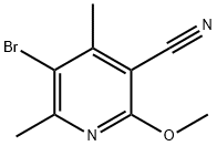 5-bromo-2-methoxy-4,6-dimethylnicotinonitrile(SALTDATA: FREE) Structure