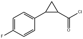 Cyclopropanecarbonyl chloride, 2-(4-fluorophenyl)- (9CI) Structure