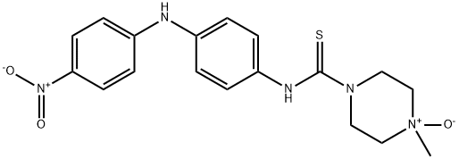1-Piperazinecarbothioamide, 4-methyl-N-(4-((4-nitrophenyl)amino)phenyl )-, 4-oxide Structure