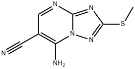 7-AMINO-6-CYANO-2-(METHYLTHIO)-1,2,4-TRIAZOLO(1,5-A)PYRIMIDINE Structure