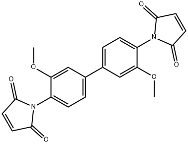 1,1'-(3,3'-Dimethoxy[1,1'-biphenyl]-4,4'-diyl)bis-1H-pyrrole-2,5-dione Struktur