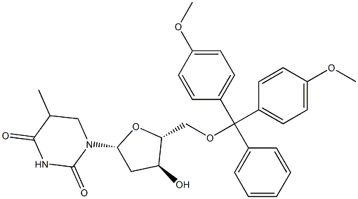 5'-O-(DIMETHOXYTRITYL)-5,6-DIHYDROTHYMIDINE Struktur