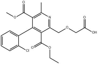 O-Des[2-aMinoethyl]-O-carboxyMethyl-dehydroaMlodipine 化学構造式