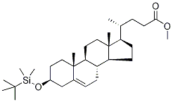 (3β)-3-(tert-ButyldiMethylsilyl)oxy-chol-5-en-24-oic Acid Methyl Ester 化学構造式