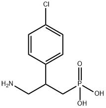 3-氨基-2-(4-氯苯基)丙基膦酸, 114012-12-3, 结构式