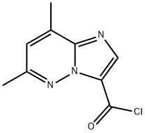 Imidazo[1,2-b]pyridazine-3-carbonyl chloride, 6,8-dimethyl- (9CI) 结构式