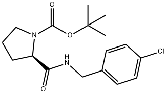 1-Pyrrolidinecarboxylic acid, 2-[[[(4-chlorophenyl)Methyl]aMino]carbonyl]-, 1,1-diMethylethyl ester, (2R)- Structure