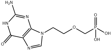 9-((2-phosphonylmethoxy)ethyl)guanine 化学構造式