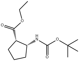 Ethyl (1S,2R)-2-(Boc-amino)cyclopentanecarboxylate Structure