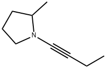 Pyrrolidine, 1-(1-butynyl)-2-methyl- (9CI) Structure
