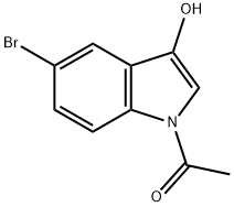 N-乙酰基-5-溴-3-羟基吲哚,114165-30-9,结构式