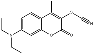 7-diethylamino-4-methyl-3-thiocyanato-chromen-2-one Structure