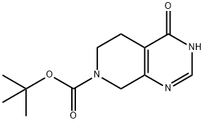 tert-butyl 4-oxo-3,4,5,6-tetrahydropyrido[3,4-d]pyriMidine-7(8H)-carboxylate Struktur