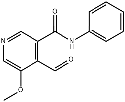 4-Formyl-5-methoxy-N-phenylnicotinamide Struktur