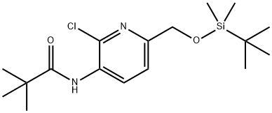 N-(6-((tert-Butyldimethylsilyloxy)methyl)-2-chloropyridin-3-yl)pivalamide Struktur
