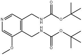 tert-Butyl (5-methoxypyridine-3,4-diyl)-bis(methylene)dicarbamate Structure