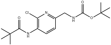 tert-Butyl (6-chloro-5-pivalamidopyridin-2-yl)-methylcarbamate Struktur