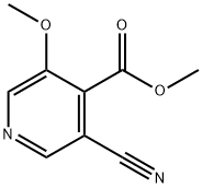Methyl 3-cyano-5-methoxyisonicotinate 化学構造式