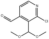 2-Chloro-3-(dimethoxymethyl)isonicotinaldehyde Struktur