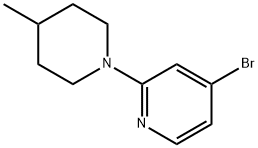 4-ブロモ-2-(4-メチルピペリジン-1-イル)ピリジン 化学構造式