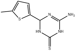 4-amino-6-(5-methyl-2-thienyl)-1,6-dihydro-1,3,5-triazine-2-thiol,1142201-12-4,结构式