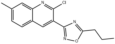 2-chloro-7-methyl-3-(5-propyl-1,2,4-oxadiazol-3-yl)quinoline