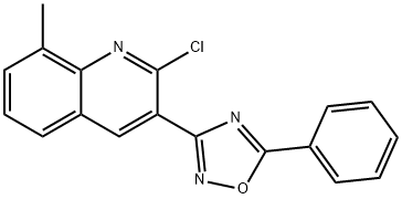 2-chloro-8-methyl-3-(5-phenyl-1,2,4-oxadiazol-3-yl)quinoline Struktur