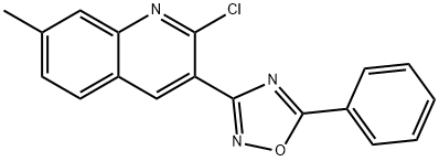 2-chloro-7-methyl-3-(5-phenyl-1,2,4-oxadiazol-3-yl)quinoline Struktur