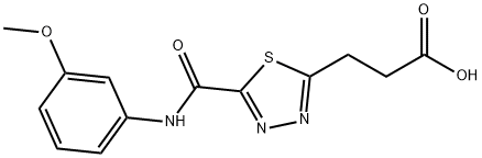 3-(5-{[(3-メトキシフェニル)アミノ]カルボニル}-1,3,4-チアジアゾール-2-イル)プロパン酸 price.