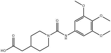 (1-{[(3,4,5-trimethoxyphenyl)amino]carbonyl}piperidin-4-yl)acetic acid|MFCD12028240