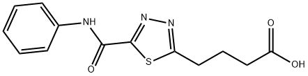 4-[5-(anilinocarbonyl)-1,3,4-thiadiazol-2-yl]butanoic acid|MFCD12028246