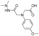 [[2-(2,2-dimethylhydrazino)-2-oxoethyl](4-methoxyphenyl)amino]acetic acid Struktur