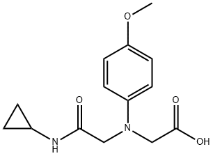 [[2-(cyclopropylamino)-2-oxoethyl](4-methoxyphenyl)amino]acetic acid Struktur