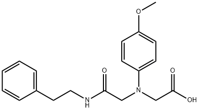 ((4-methoxyphenyl){2-oxo-2-[(2-phenylethyl)amino]ethyl}amino)acetic acid Struktur