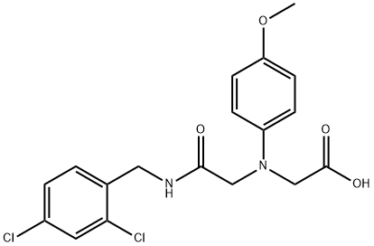 [{2-[(2,4-dichlorobenzyl)amino]-2-oxoethyl}(4-methoxyphenyl)amino]acetic acid Structure