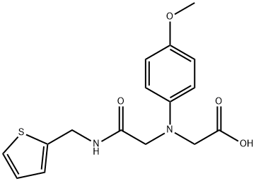 ((4-methoxyphenyl){2-oxo-2-[(2-thienylmethyl)amino]ethyl}amino)acetic acid Structure