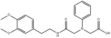 [(2-{[2-(3,4-dimethoxyphenyl)ethyl]amino}-2-oxoethyl)(phenyl)amino]acetic acid|