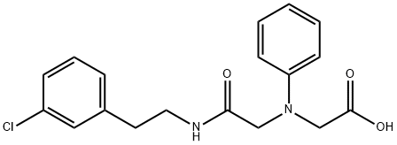 [(2-{[2-(3-chlorophenyl)ethyl]amino}-2-oxoethyl)(phenyl)amino]acetic acid Structure