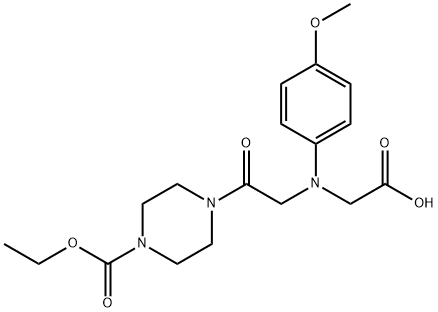 [{2-[4-(ethoxycarbonyl)piperazin-1-yl]-2-oxoethyl}(4-methoxyphenyl)amino]acetic acid|