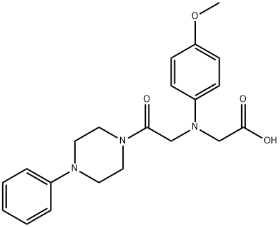 {(4-methoxyphenyl)[2-oxo-2-(4-phenylpiperazin-1-yl)ethyl]amino}acetic acid|