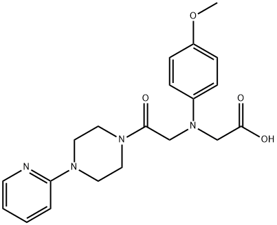 {(4-methoxyphenyl)[2-oxo-2-(4-pyridin-2-ylpiperazin-1-yl)ethyl]amino}acetic acid|