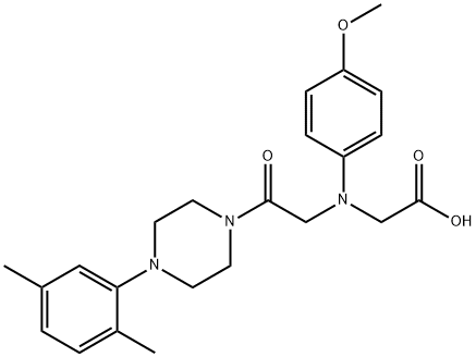 [{2-[4-(2,5-dimethylphenyl)piperazin-1-yl]-2-oxoethyl}(4-methoxyphenyl)amino]acetic acid|