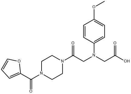 [{2-[4-(2-furoyl)piperazin-1-yl]-2-oxoethyl}(4-methoxyphenyl)amino]acetic acid,1142205-89-7,结构式