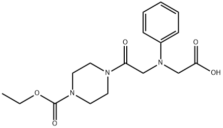 [{2-[4-(ethoxycarbonyl)piperazin-1-yl]-2-oxoethyl}(phenyl)amino]acetic acid Structure