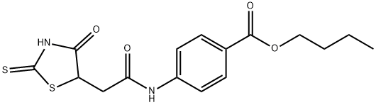 butyl 4-{[(2-mercapto-4-oxo-4,5-dihydro-1,3-thiazol-5-yl)acetyl]amino}benzoate|