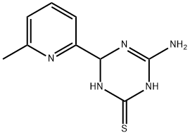 4-amino-6-(6-methylpyridin-2-yl)-1,6-dihydro-1,3,5-triazine-2-thiol Struktur