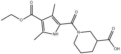 1-{[4-(ethoxycarbonyl)-3,5-dimethyl-1H-pyrrol-2-yl]carbonyl}piperidine-3-carboxylic acid