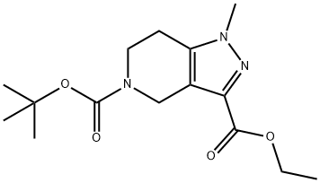 5-tert-butyl 3-ethyl 1-methyl-1,4,6,7-tetrahydro-5H-pyrazolo[4,3-c]pyridine-3,5-dicarboxylate Structure