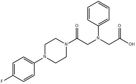 [{2-[4-(4-fluorophenyl)piperazin-1-yl]-2-oxoethyl}(phenyl)amino]acetic acid|